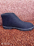 Зимові чоловічі чоботи теплі Угги валянки бурки черевики на блискавці чорні 40р = 26 см, фото 8