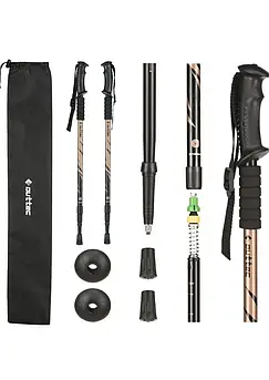 Трекінгові палиці 3-секційні Anti-shock 65-135 см О-66522 Сріблястий