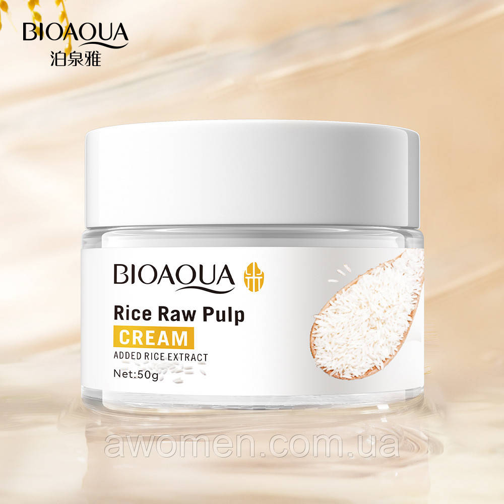 Крем зволожувальний Bioaqua Rice Raw Pulp з екстрактом рису 50 g