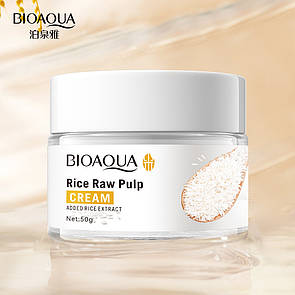 Крем зволожувальний Bioaqua Rice Raw Pulp з екстрактом рису 50 g