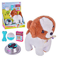 Мягкая интерактивная игрушка Bambi T829-1 Детская мягкая собачка, в наборе аксессуары