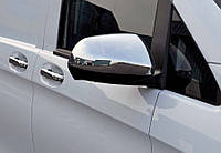Накладки на зеркала Часть зеркала (2 шт) OmsaLine - Хромированный пластик для марки.авто. Mercedes Vito / V