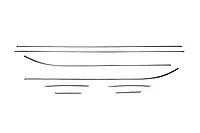 Молдинг боковых стекол (5 дверный, 8 шт, нерж) для Seat Leon 2013-2020 гг