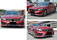 Передняя решетка GT 2018-2024, с камерой для авто.марки и модели Mercedes C-сlass W205