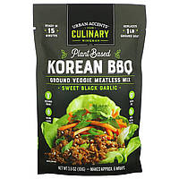 Urban Accents, Корейское барбекю на растительной основе, овощная смесь без мяса, сладкий черный чеснок, 101 г