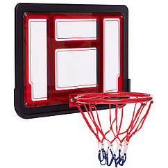 Міні-щит баскетбольний Basketball MiniHoop 60х40 см з кільцем 25 см і сіткою (S881AB)