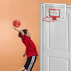 Міні-щит баскетбольний Basketball MiniHoop 45,5х30,5 см з кільцем 24,5 см і сіткою (MR-0602)