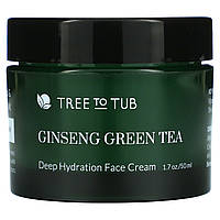 Tree To Tub, Ginseng Green Tea, крем для глубокого увлажнения лица, ежедневное увлажняющее средство для