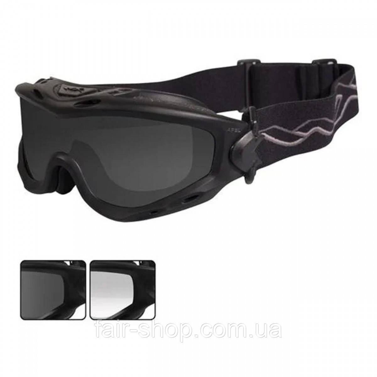 Захисні окуляри Wiley X Spear Matte Black (frame) - Smoke Gray / Clear (2 Lenses), оригінал. Доставка з США/ЄС протягом 14 днів, фото 1
