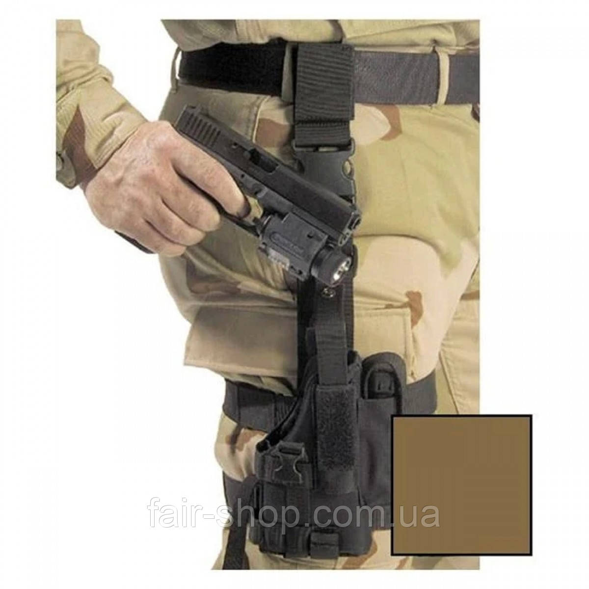 Тактична кобура Elite Survival Systems Tactical Light Holster Coyote Tan, оригінал. Доставка з США/ЄС протягом 14 днів, фото 1