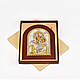 Вифлеємська Ікона Божої Матері 20х25см аркової форми на дереві, фото 3
