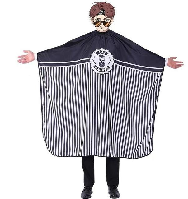 Пеньюар/накидка перукарня для стриження з регульованою застібкою The Barber чорний (GS-76684), фото 1