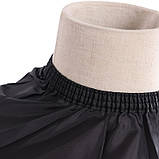 Пеньюар/накидка перукарня для стриження з регульованою застібкою The Barber чорний (GS-76684), фото 9