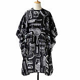 Пеньюар/накидка перукарня для стриження з регульованою застібкою Cutting Devices чорний (GS-76671), фото 2