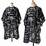 Пеньюар/накидка перукарня для стриження з регульованою застібкою Cutting Devices чорний (GS-76671), фото 3