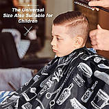 Пеньюар/накидка перукарня для стриження з регульованою застібкою Cutting Devices чорний (GS-76671), фото 8