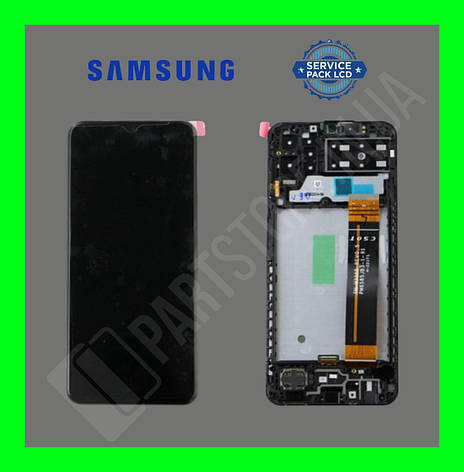 Дисплей Samsung A137 Black A13 2022 (GH82-29228A) сервісний оригінал у зборі з рамкою, фото 2