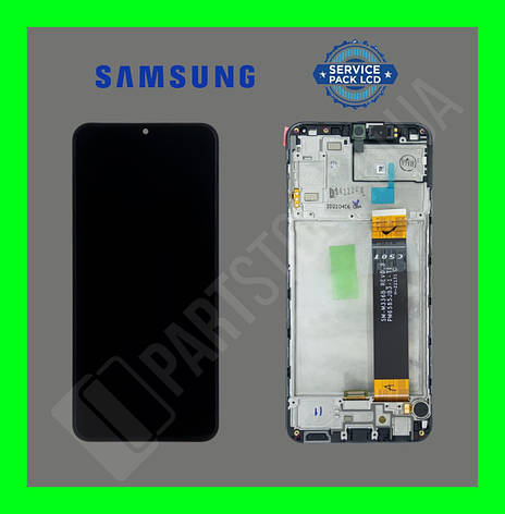 Дисплей Samsung A235 Black A23 2022 (GH82-28563A) сервісний оригінал у зборі з рамкою, фото 2