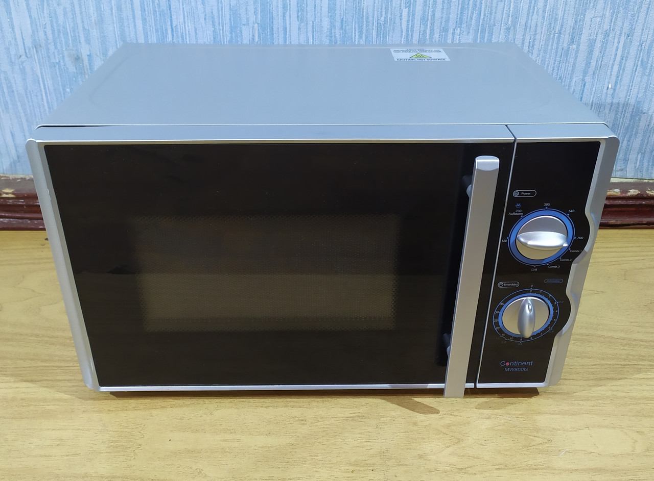 Стильна проста мікрохвильова піч із грилем Continent MW800G Silber із Німеччини з гарантією