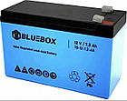 Акумулятор AGM BLUEBOX 12v, 7.2Ah (12 вольтів, 7.2 А·год) для ДБЖ (UPS, безперебійника), освітлення, охорони, фото 2