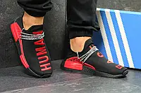 Мужские кроссовки Adidas Адидас NMD Human RACE, черные с красным. 44