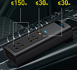 Автомобільний інвертор Baseus Inverter 150W, Black (CRNBQ-A01), фото 9