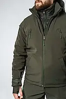 Куртка тактическая Хантер софтшелл флис на сетке
