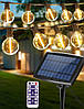 Світлодіодна ретрогірлянда LED-G40-1, на сонячній батареї + USB, 25 ламп, 7,5 м., фото 4