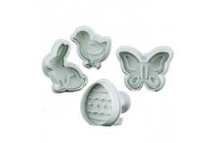 Плунжер "Пасхальний (Метелик, курча, яйце, заєць)" 4 шт.