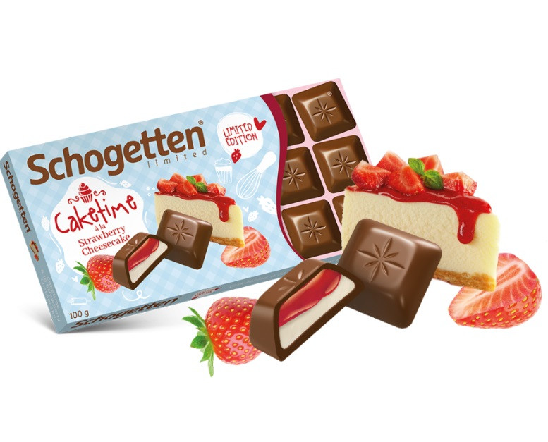 Шоколад Молочний Schogetten Шогеттен Caketime a la Strawberry Cheesecake 100 г Німеччина