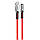 Кабель ColorWay USB - Apple Lightning (zinc alloy) 2.4A 1м червоний (CW-CBUL010-RD), фото 3