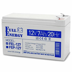 Акумулятор гелевий Full Energy 12 В 7 А·год FEL-127