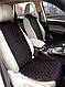 Накидки на сидіння авто з АЛЬКАНТАРИ (штучної замші). Червона рядок. Комплект, фото 2