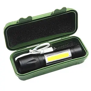 Потужний ручний ліхтарик з акумулятором Police BL 511 COB usb micro charge/Світолодний LED ліхтар