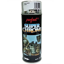 Алкідна фарба спрей з хром ефектом срібляста Perfect Super Chrome Silver 400мл