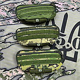 Напашник абдомінальний підсумок тактичний GUARDING зелена олива сумка під жилет на пояс з MOLLE, фото 7