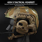 Кріплення на шолом для навушників Earmor, Howard Impact Sport, Peltor. Койот, фото 5