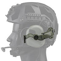 Крепление на шлем "чебурашка" для наушников Earmor, Howard Impact Sport, Peltor. Зеленый