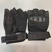 Перчатки тактические Беспальцевые, цвет Черный, размер L