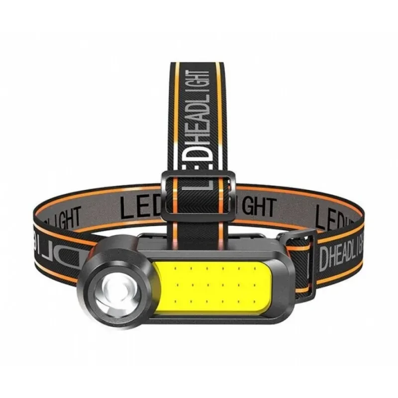 Налобний ліхтар акумуляторний Два режими cob+led 180LM заряджання usb