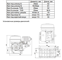 Бензиновий двигун з ручним стартом Weima WM170F-Q New (шпонка 19.05 мм, 7 к.с.), фото 9