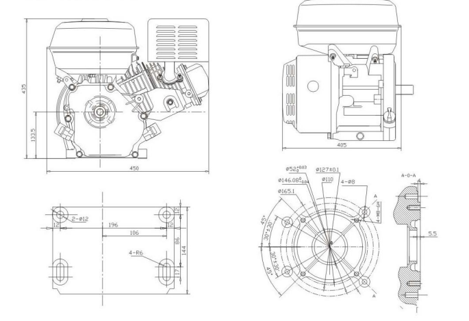 Двигатель бензиновый Loncin LC192FD (18 л.с., электростартер, шпонка 25 мм, евро 5) - фото 8 - id-p1684008576