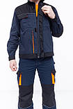 Куртка робоча ПЕРФОРМЕР темно-синя/чорний/помаранчевий, фото 3