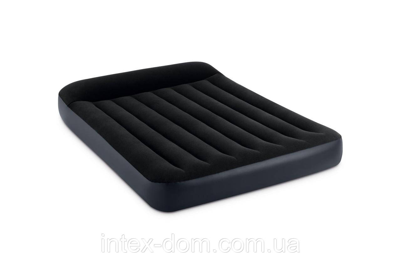 Надувний матрац Intex 64148 (137 x 191 x 25 см) з вбудованим електронасосом, фото 1