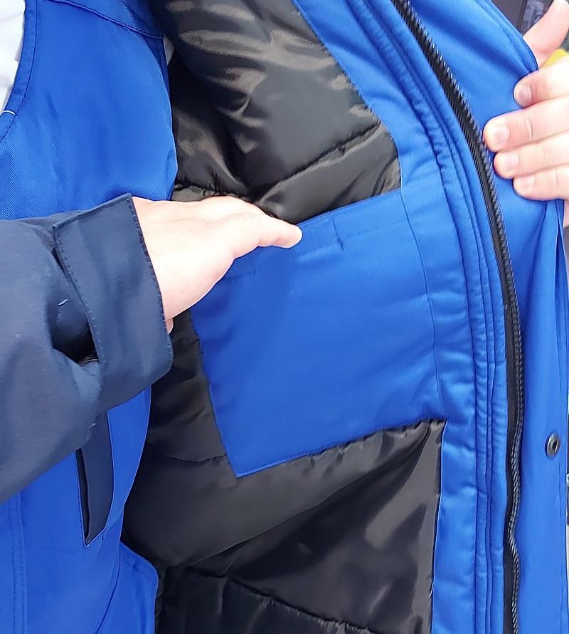 Куртка рабочая утепленная НЬЮТОН василек/темно-синяя, смесовая с ВО - фото 2 - id-p1728301503