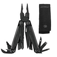 Мультиинструмент Leatherman Surge, 21 инструмент, Черный, нейлоновый чехол MOLLE, мультитул плоскогубцы, 83133