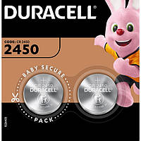 Дисковая батарейка DURACELL Lithium Cell 3V DL2450 (2шт)