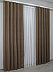 Комплект штор (2шт. 1,5х2,85м.) мікровелюр, колекція "SPARTA". Колір мокко. Код 1036ш 30-826, фото 5