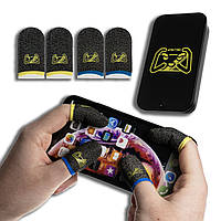 MyButtons 2 пары игровые напальчники с нейлоном + бокс для телефона смартфона планшета pubg cod standoff 2