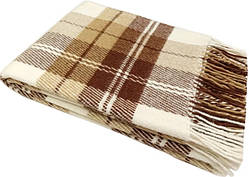 Вовняний плед Vladi Ельф (Владі) Коричневий 200х220 Вовна Нова Зеландії 70% (3039)